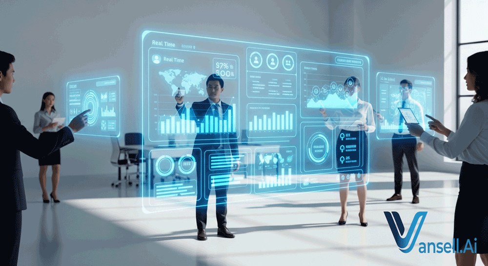 Risk-free business analysis and data-driven decisions illustration